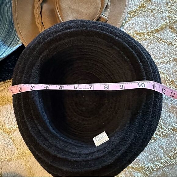 Vintageāchenille rolled brim hat super soft black - Picture 9 of 10